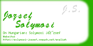 jozsef solymosi business card